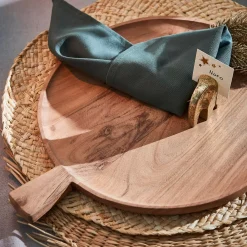 CASA Acacia Chic Plato Con Asa Natural
