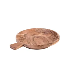 CASA Acacia Chic Plato Hondo Con Asa Natural