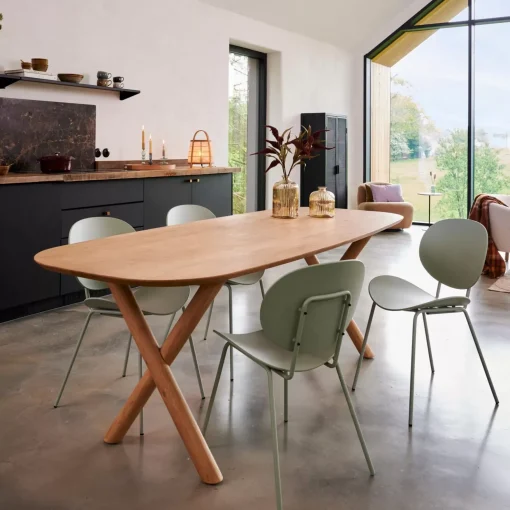CASA Acacia Mesa De Comedor Con Patas En X