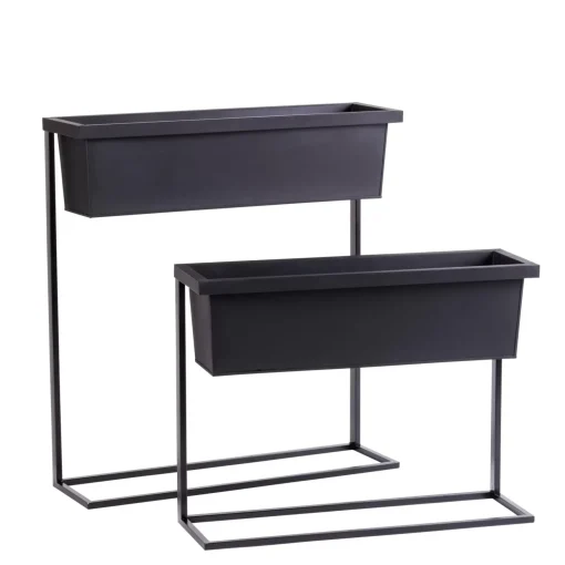 CASA Balco Caja Para Plantas Negro