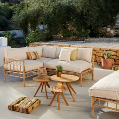 CASA Bambolette Silla Esquinera Aspecto Bambu