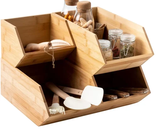 CASA Bamboo Organizador Apilable Natural