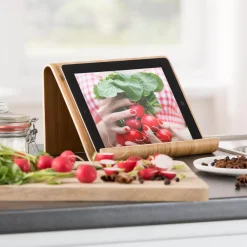 CASA Bambus Soporte Tableta Atril De Cocina Natural