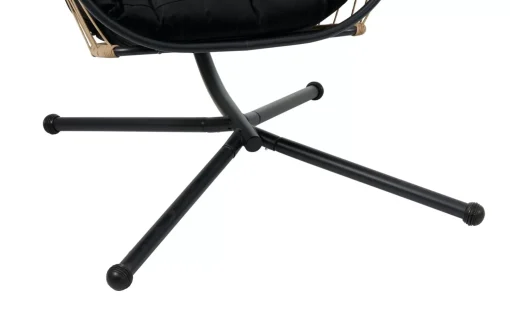 CASA Bazai Silla Colgante Con Soporte Negro