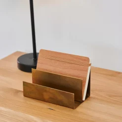 CASA Brass Soporte Para Cartas 2 Compart. Bronceado