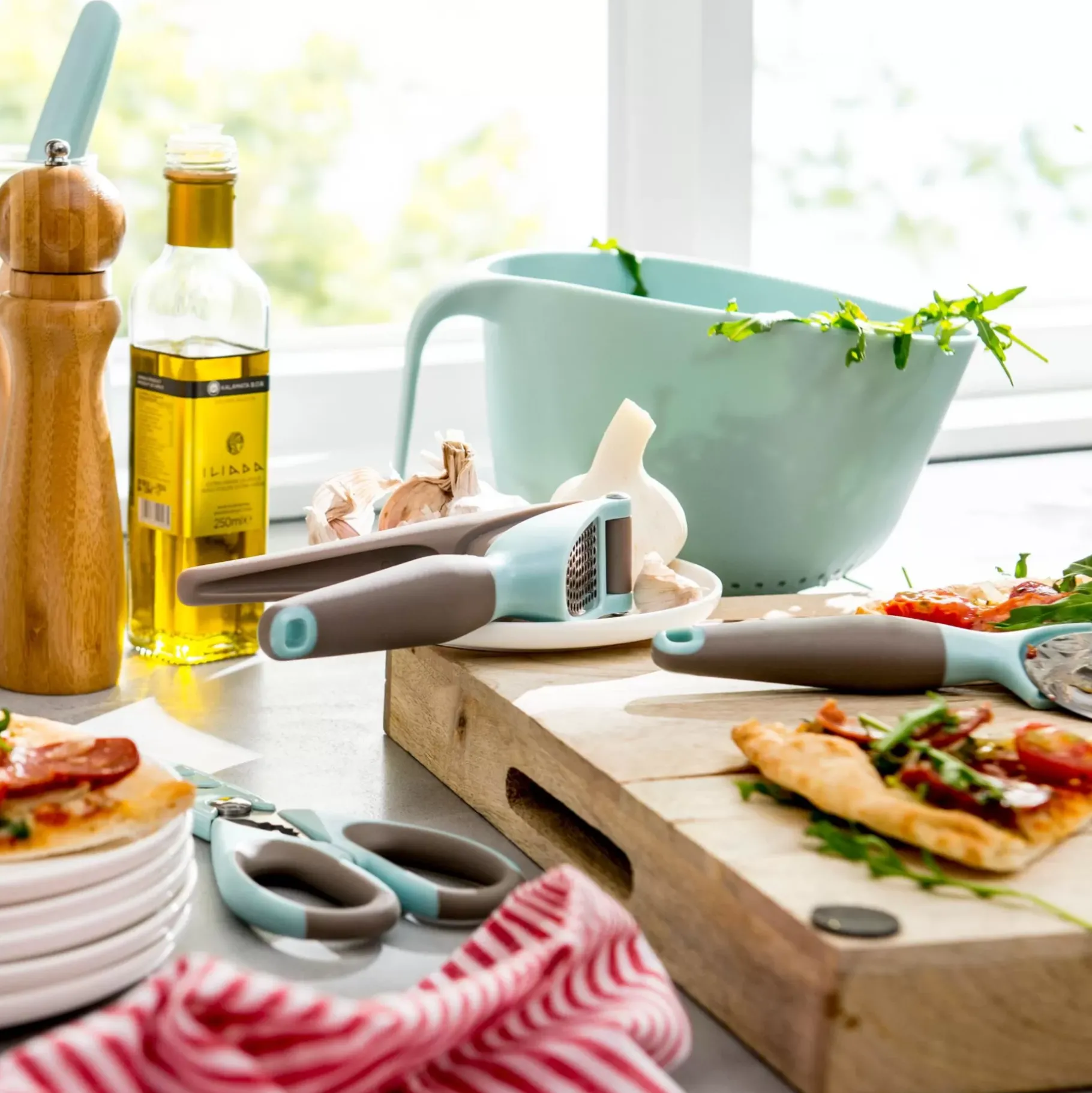 CASA Kitchen Cortador De Pizza Gris, Azul