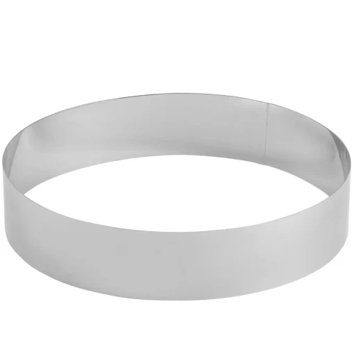 CASA Damier Anillo Para Tarta Juego De 4 Plateado