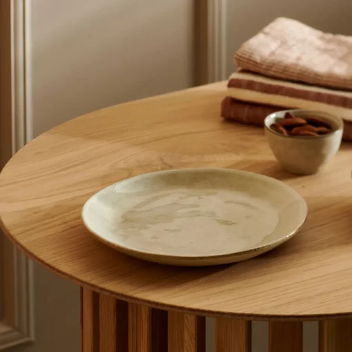 CASA Earth Marl Plato De Postre Crema