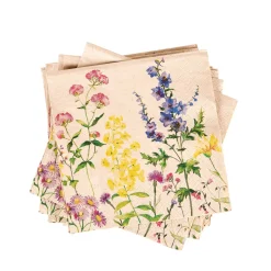 CASA Eco Floral Paquete De 20 Servilletas Varios Colores