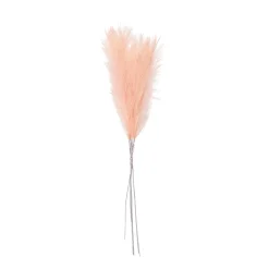 CASA Ecru Plumas Decorativas Marron Claro