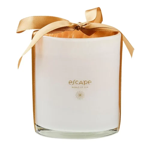 CASA Escape World Goa Vela Perfumada En Vaso Blanco, Color Rosa Viejo