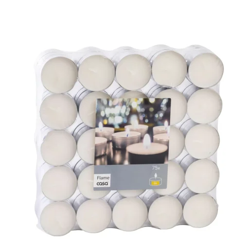 CASA Flame Velas Pequenas Juego De 75 Blanco