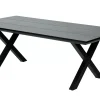 CASA Formax Mesa De Jardín Con Patas En X Negro