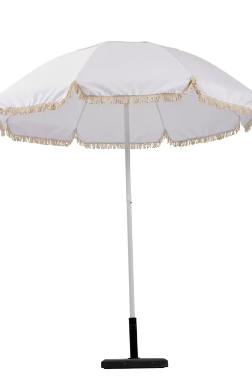 CASA Franja Parasol Sin Pie De Sombrilla Blanco