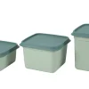CASA Freezer Cajas Congeladoras Juego De 10 Menta, Verde Oscuro