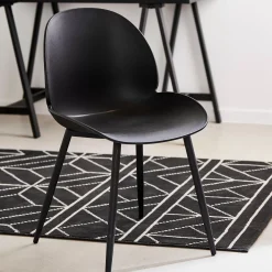CASA Freya Silla De Comedor Negro