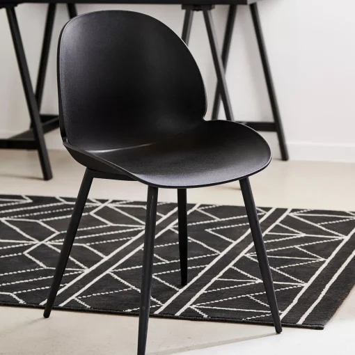 CASA Freya Silla De Comedor Negro