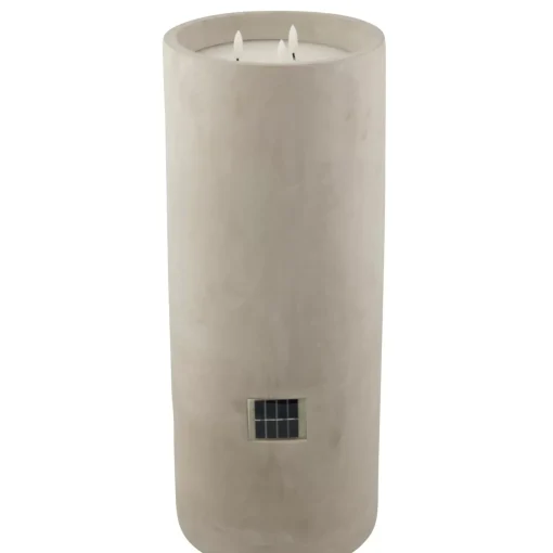 CASA Fuego Vela Led Solar Gris Claro