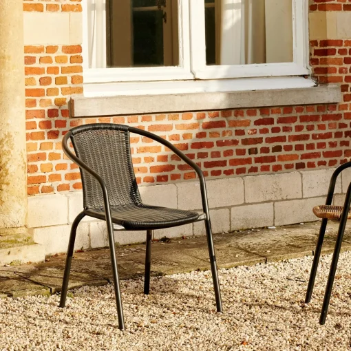 CASA Gerona Silla Apilable Negro