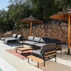 CASA Hanna Tumbona Lounge Negro