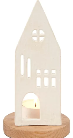 CASA Home Soporte Para Vela Pequena Blanco, Natural