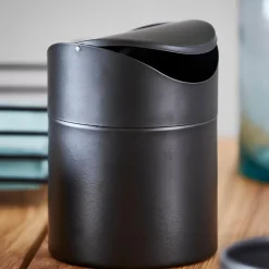 CASA Industria Cubo De Basura Para La Mesa Negro