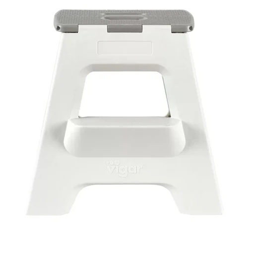 CASA Jasmin Taburete Plegable Deluxe Xl Gris Claro