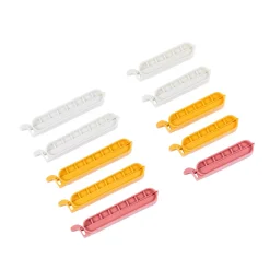CASA Klipper Clips De Cierre Juego De 10 Mezcla De Colores Gris, Amarillo Oscuro, Terracota