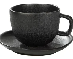 CASA Magma Taza Y Plato Tacita Negro