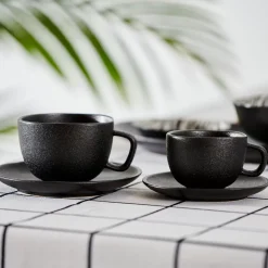 CASA Magma Taza Y Plato Tacita Negro