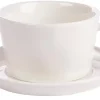 CASA Marea Taza Y Plato Blanco