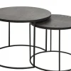 CASA Memphis Mesas Auxiliares Juego De 2 Patas Negro