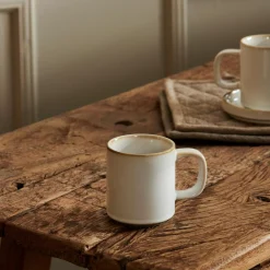 CASA Mineral Marble Taza Con Asa Blanco