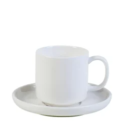 CASA Moon Taza Y Plato Blanco