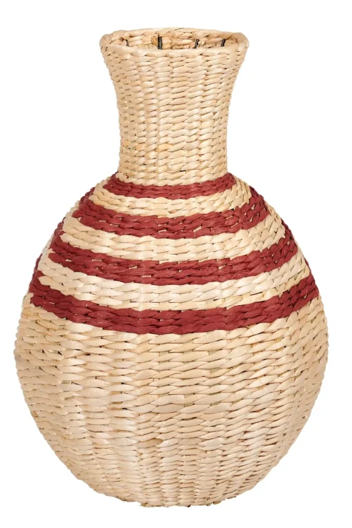 CASA Nepal Florero Marron, Natural, Rojo Oscuro