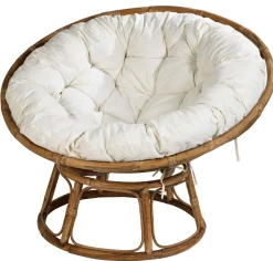 CASA Papasan Silla Natural, Blanco Apagado