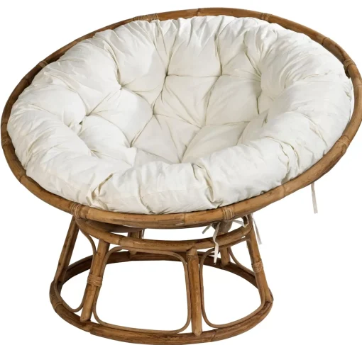 CASA Papasan Silla Natural, Blanco Apagado