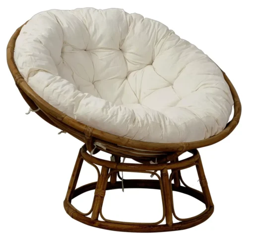 CASA Papasan Silla Natural, Blanco Apagado