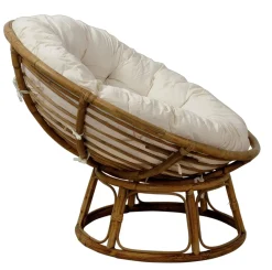 CASA Papasan Silla Natural, Blanco Apagado