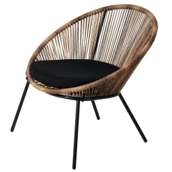 CASA Papayo Silla Lounge Con Cojin Natural