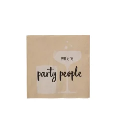 CASA Party People Paquete De 20 Servilletas Beis