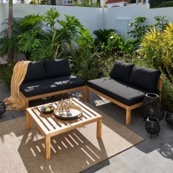 CASA Paulette Mesa/Puf Lounge Natural