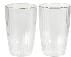 CASA Pausa Vaso De Doble Pared Juego De 2 Transparente