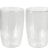 CASA Pausa Vaso De Doble Pared Juego De 2 Transparente