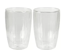 CASA Pausa Vaso De Doble Pared Juego De 2 Transparente