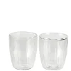 CASA Pausa Vaso De Doble Pared Juego De 2 Transparente