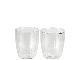 CASA Pausa Vaso De Doble Pared Juego De 2 Transparente