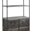 CASA Pharma Estanteria De Pared Con 4 Cajones Negro