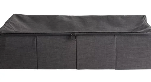 CASA Rango Caja De Almacenaje Con Cierre De Cremallera Gris Oscuro