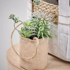 CASA Rope Planta Artificial Macetero Colg Natural